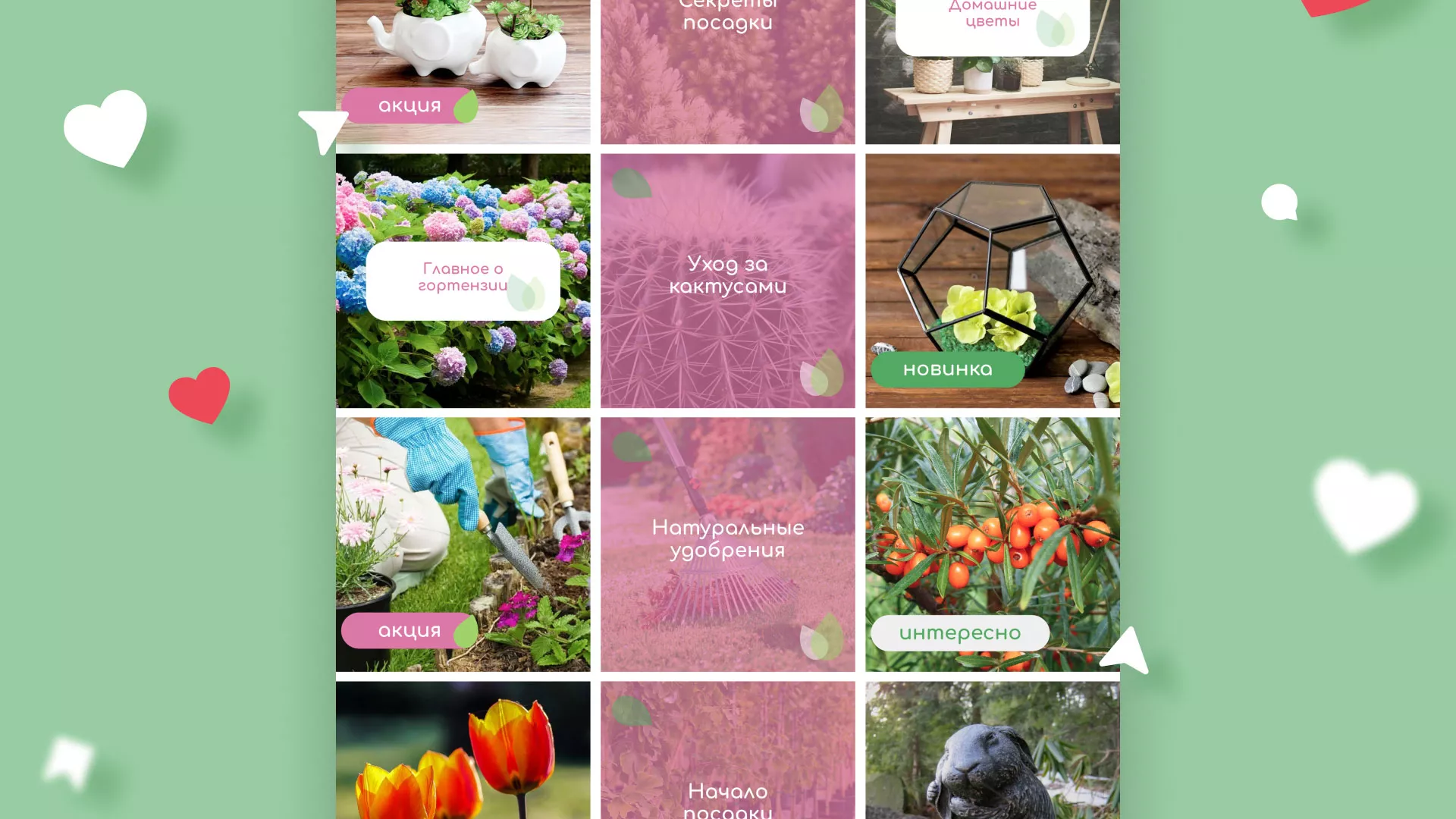 Разработка оформления профиля Instagram для магазина «Floraint» в Дубне