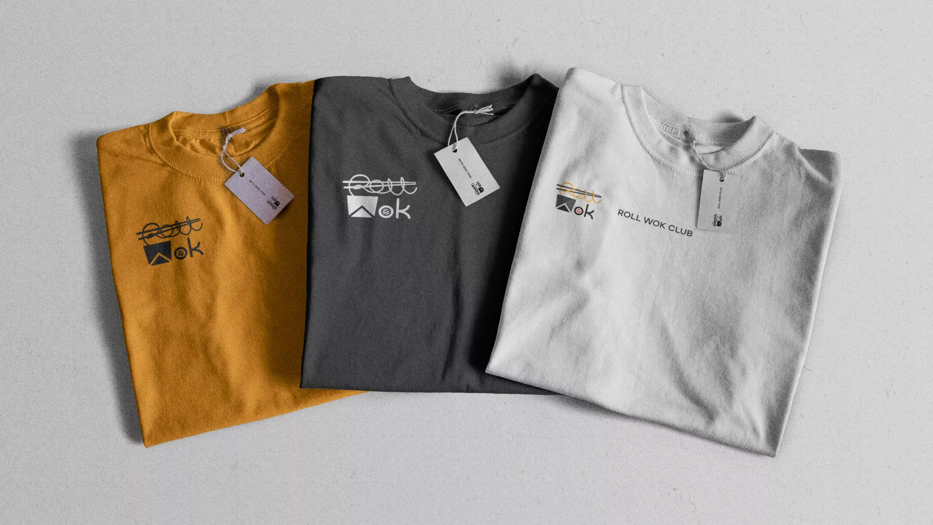 Разработка логотипа суши-бара «Roll Wok Club» в Дубне